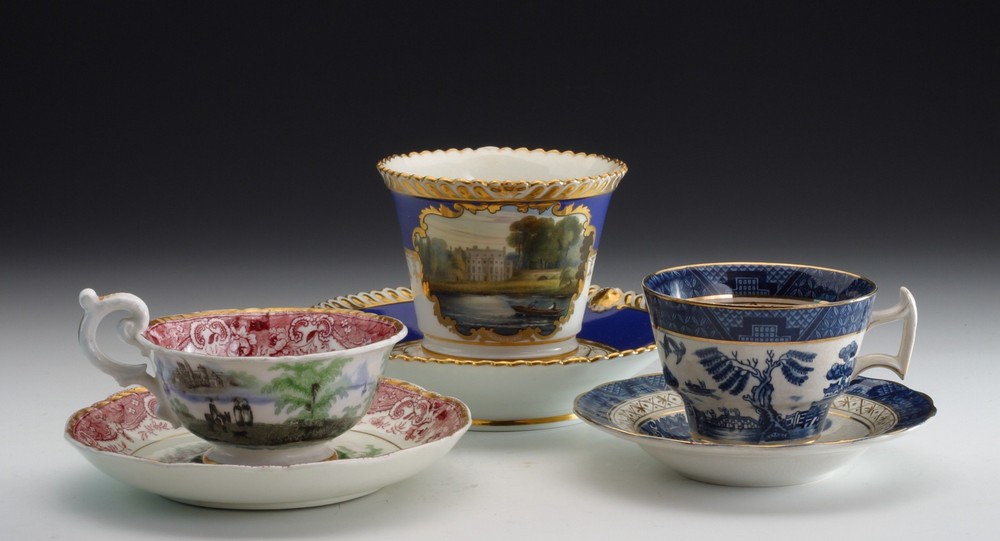 Чайные пары разных техник Англия. XIX век Чайные пары разных техник Англия. XIX век