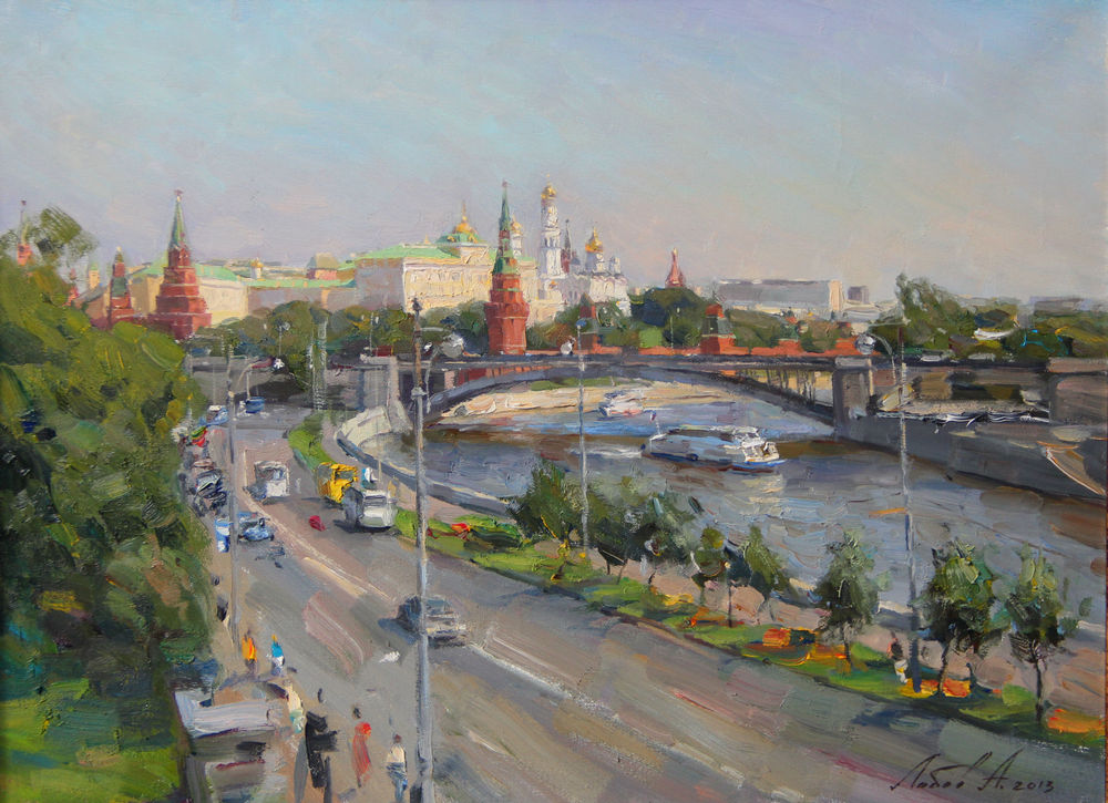 Вид на Кремль. Москва. Холст, масло, 2013 г. Вид на Кремль. Москва. Холст, масло, 2013 г.