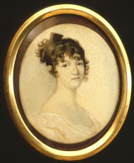 [Циммер] М. Портрет Пушкиной Надежды Осиповны. 1800-е. Картон мелованный, карандаш