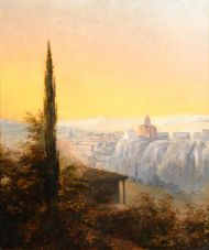 Неизвестный художник. Пейзаж. Кавказ. Мцхет. Середина XIX века
