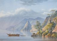 Немировский Л. Н. Вид. Озеро Байкал. Скала Малая. 1840 – 1850-е